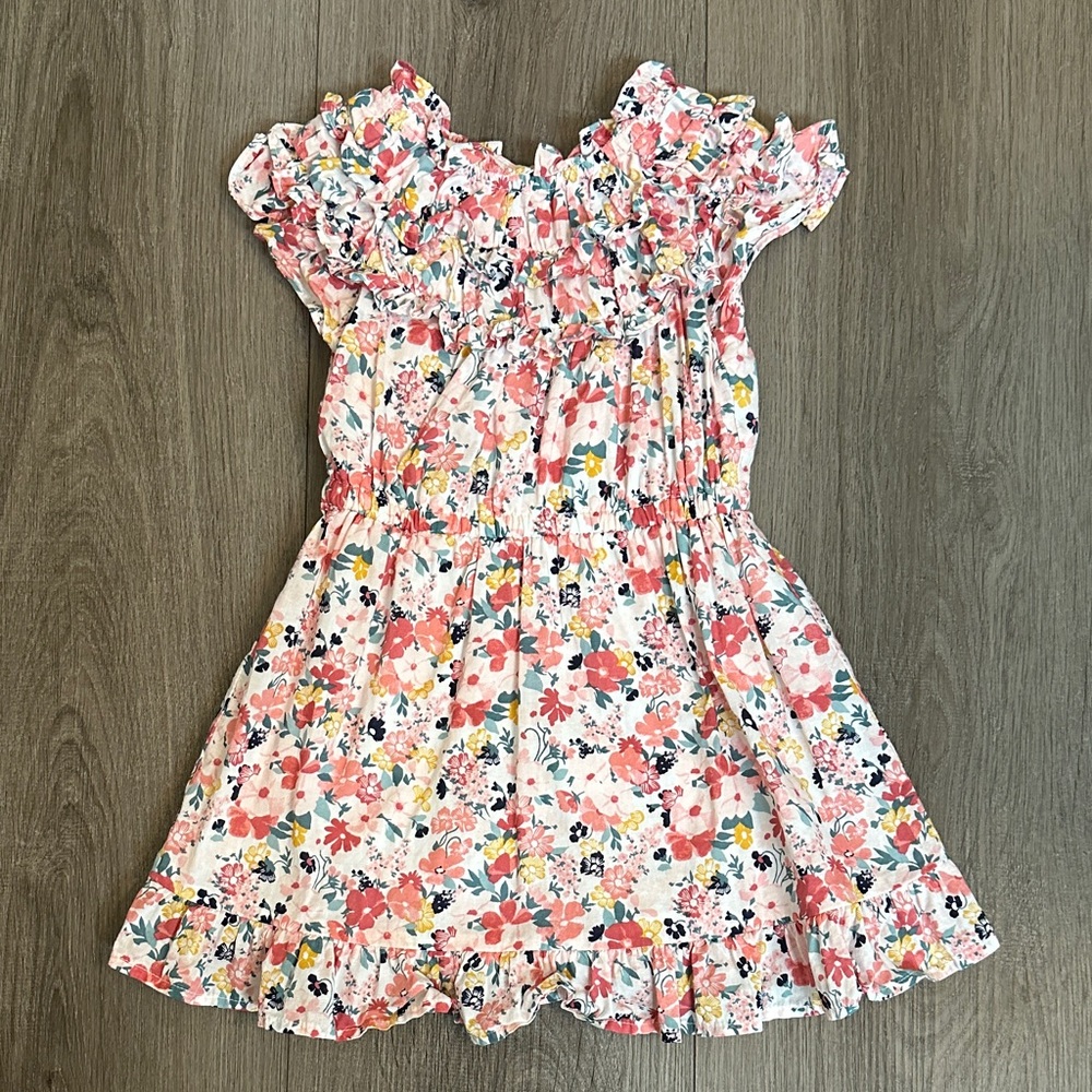 Janie and Jack Pink Multi Floral Ruffle Dress
